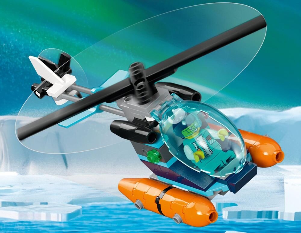 LEGO City Łódź badacza Arktyki 60368 klocki elementy zabawa łączenie figurki akcesoria figurka zestaw