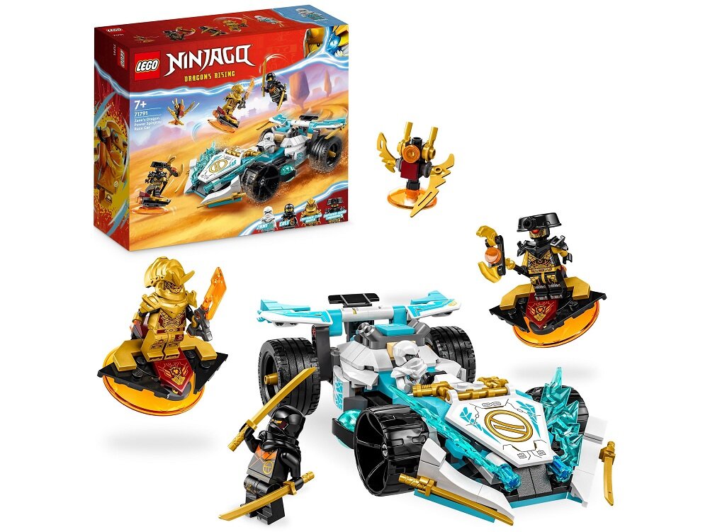 LEGO NINJAGO Smocza moc Zane’a — wyścigówka spinjitzu 71791 dziecko kreatywność zabawa nauka rozwój klocki figurki minifigurki jakość tradycja konstrukcja nauka wyobraźnia role jakość bezpieczeństwo wyobraźnia budowanie pasja hobby funkcje instrukcja aplikacja LEGO Builder