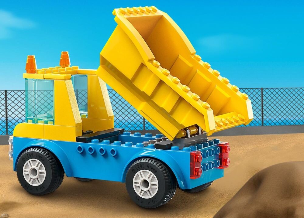 LEGO City Ciężarówki i dźwig z kulą wyburzeniową 60391 klocki elementy zabawa łączenie figurki akcesoria figurka zestaw