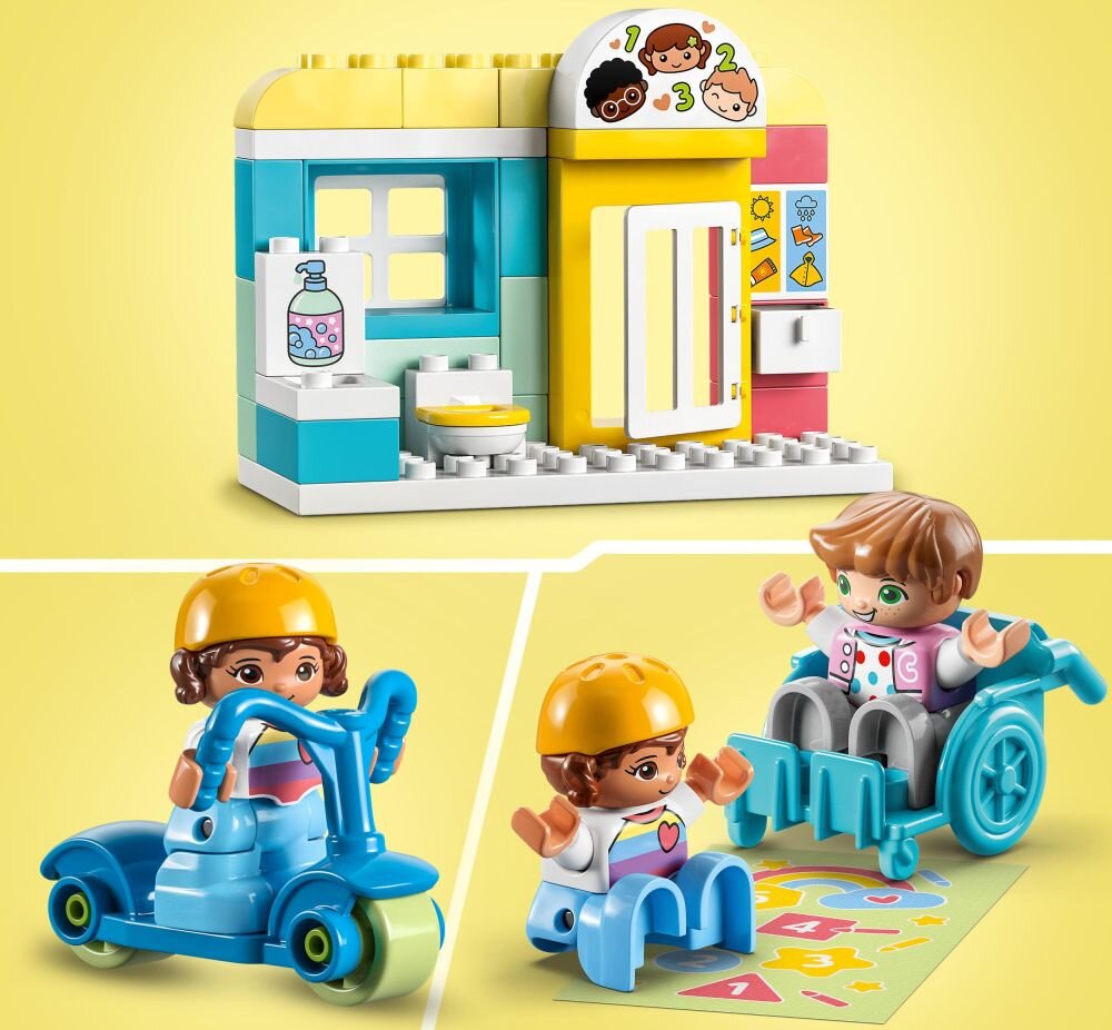 LEGO DUPLO Dzień z życia w żłobku 10992 klocki elementy zabawa łączenie figurki akcesoria figurka zestaw