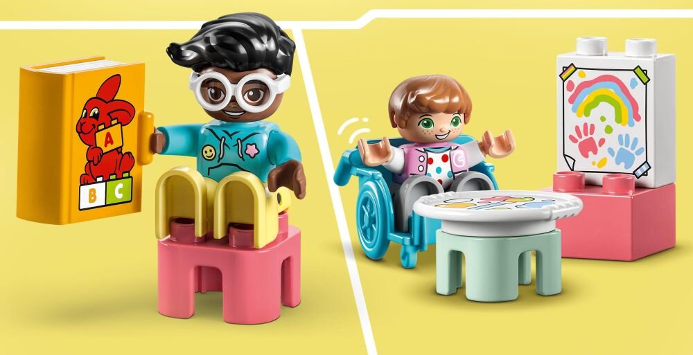 LEGO DUPLO Dzień z życia w żłobku 10992 klocki elementy zabawa łączenie figurki akcesoria figurka zestaw
