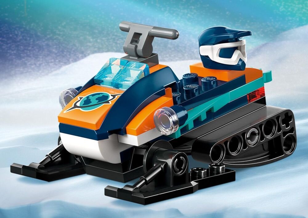 LEGO City Skuter śnieżny badacza Arktyki 60376 klocki elementy zabawa łączenie figurki akcesoria figurka zestaw 