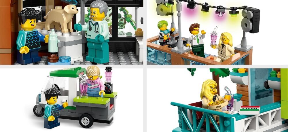 LEGO City Śródmieście 60380  klocki elementy zabawa łączenie figurki akcesoria figurka zestaw 