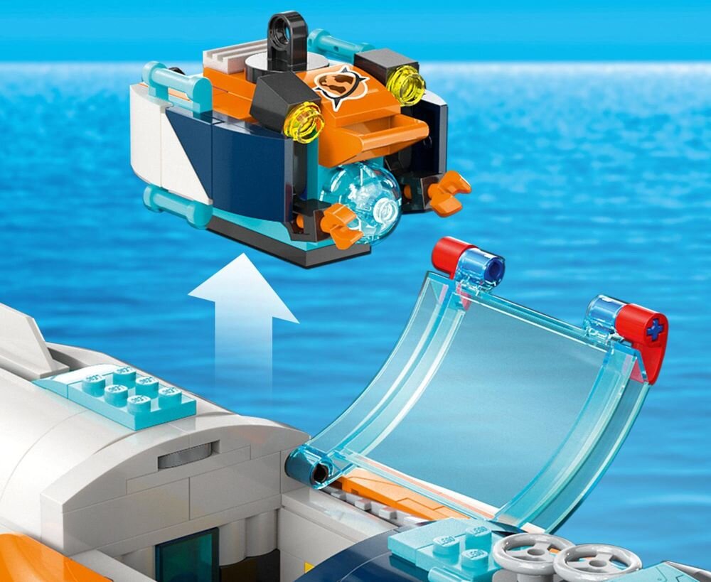 LEGO City Łódź podwodna badacza dna morskiego 60379 klocki elementy zabawa łączenie figurki akcesoria figurka zestaw