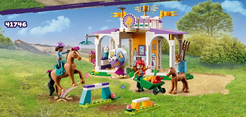 LEGO Friends Szkolenie koni 41746 klocki elementy zabawa łączenie figurki akcesoria figurka zestaw