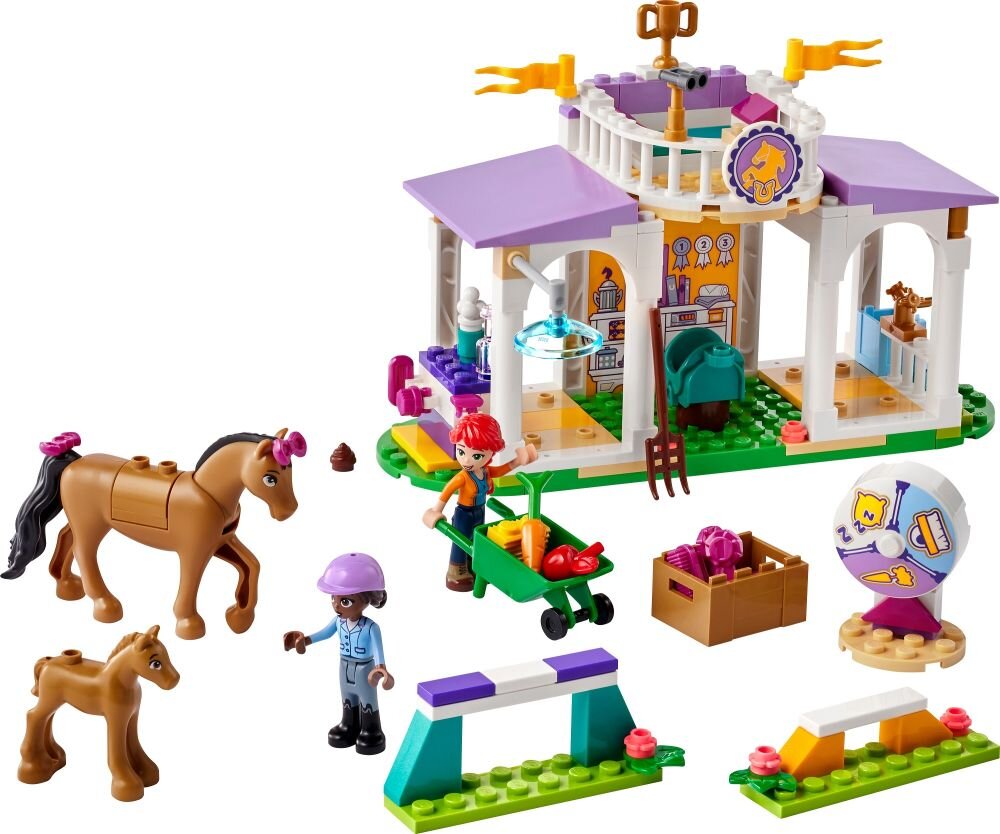 LEGO Friends Szkolenie koni 41746 klocki elementy zabawa łączenie figurki akcesoria figurka zestaw