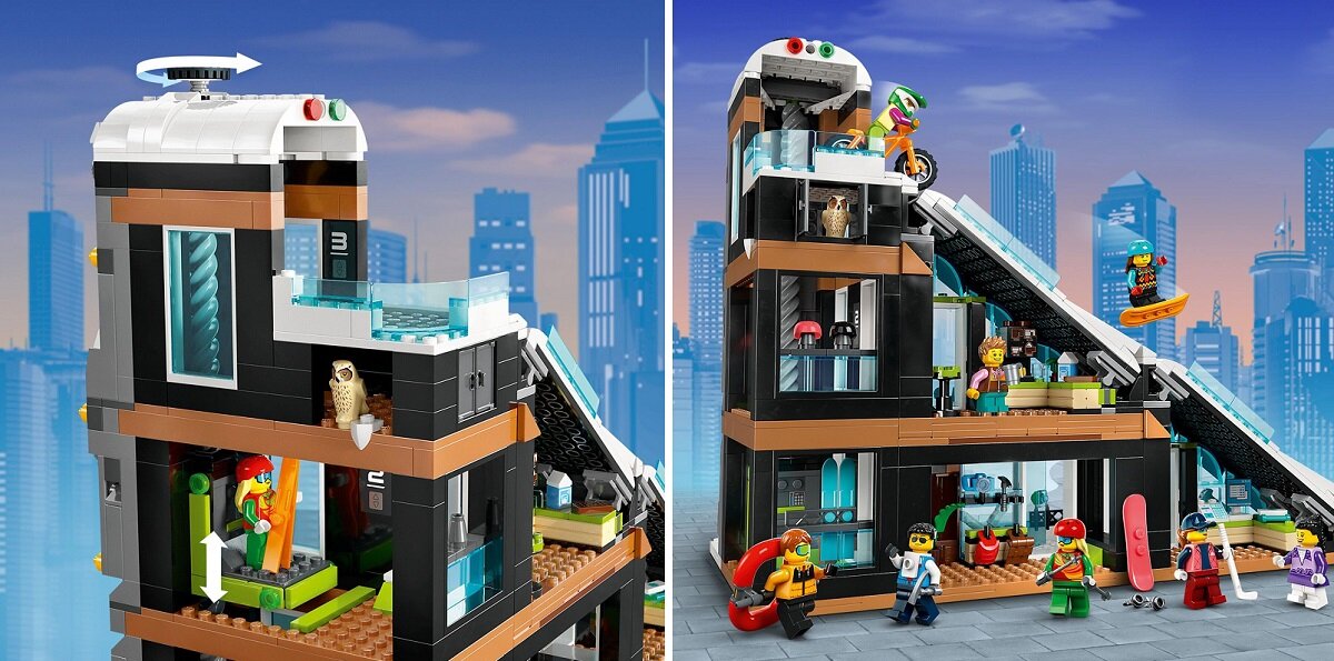 LEGO City Centrum narciarskie i wspinaczkowe 60366 dziecko kreatywność zabawa nauka rozwój klocki figurki minifigurki jakość tradycja konstrukcja nauka wyobraźnia role jakość bezpieczeństwo wyobraźnia budowanie pasja hobby funkcje instrukcja aplikacja LEGO Builder