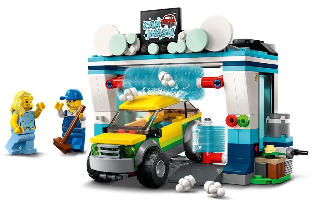 LEGO City Myjnia samochodowa 60362 klocki elementy zabawa łączenie figurki akcesoria figurka zestaw