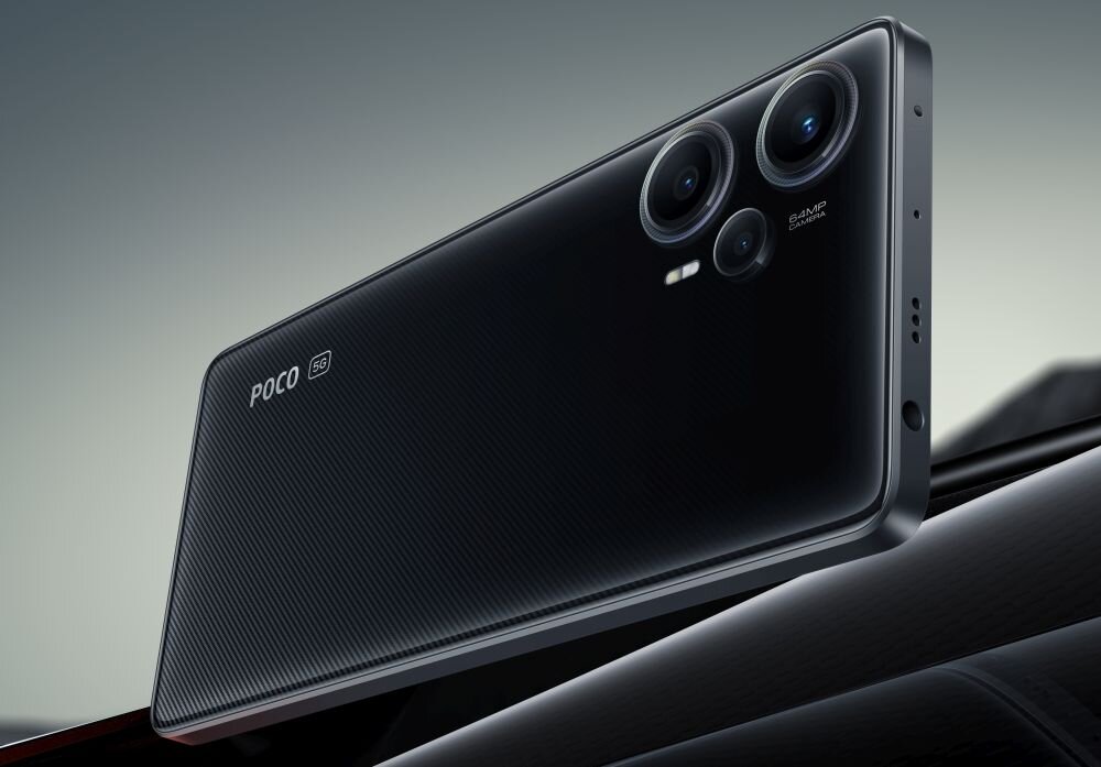 Smartfon XIAOMI Poco F5 ekran bateria aparat procesor ram pamięć pojemność rozdzielczość zdjęcia filmy opis dane cechy blokady system łączność wifi bluetooth obudowa szkło odporność porty muzyka transfer sieć przekątna matryca waga czujniki oled amoled ips