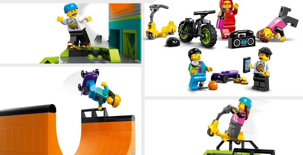 LEGO City Uliczny skatepark 60364 klocki elementy zabawa łączenie figurki akcesoria figurka zestaw