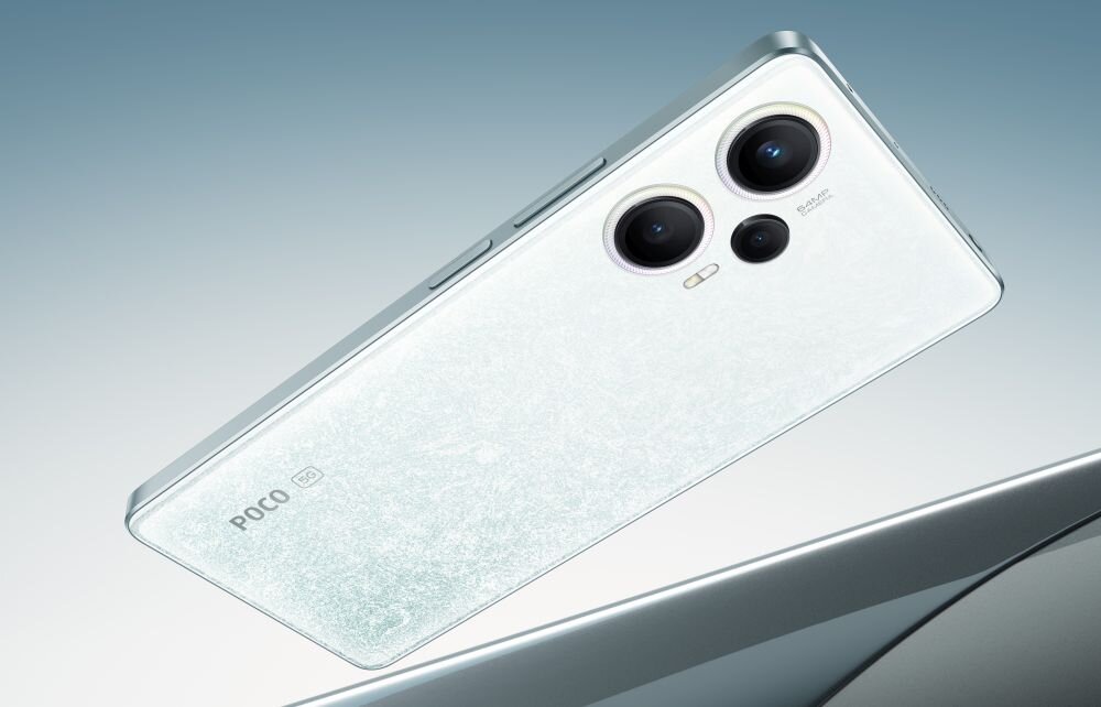 Smartfon XIAOMI Poco F5 ekran bateria aparat procesor ram pamięć pojemność rozdzielczość zdjęcia filmy opis dane cechy blokady system łączność wifi bluetooth obudowa szkło odporność porty muzyka transfer sieć przekątna matryca waga czujniki oled amoled ips