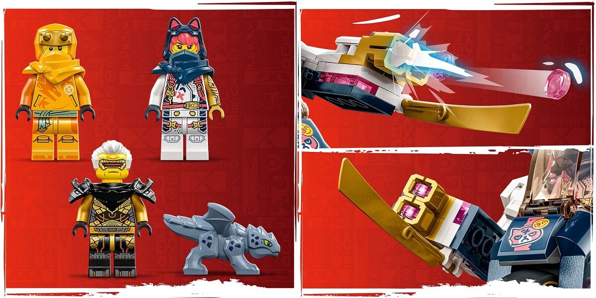 LEGO NINJAGO Mech Sory zmieniający się w motocykl wyścigowy 71792 dziecko kreatywność zabawa nauka rozwój klocki figurki minifigurki jakość tradycja konstrukcja nauka wyobraźnia role jakość bezpieczeństwo wyobraźnia budowanie pasja hobby funkcje instrukcja aplikacja LEGO Builder