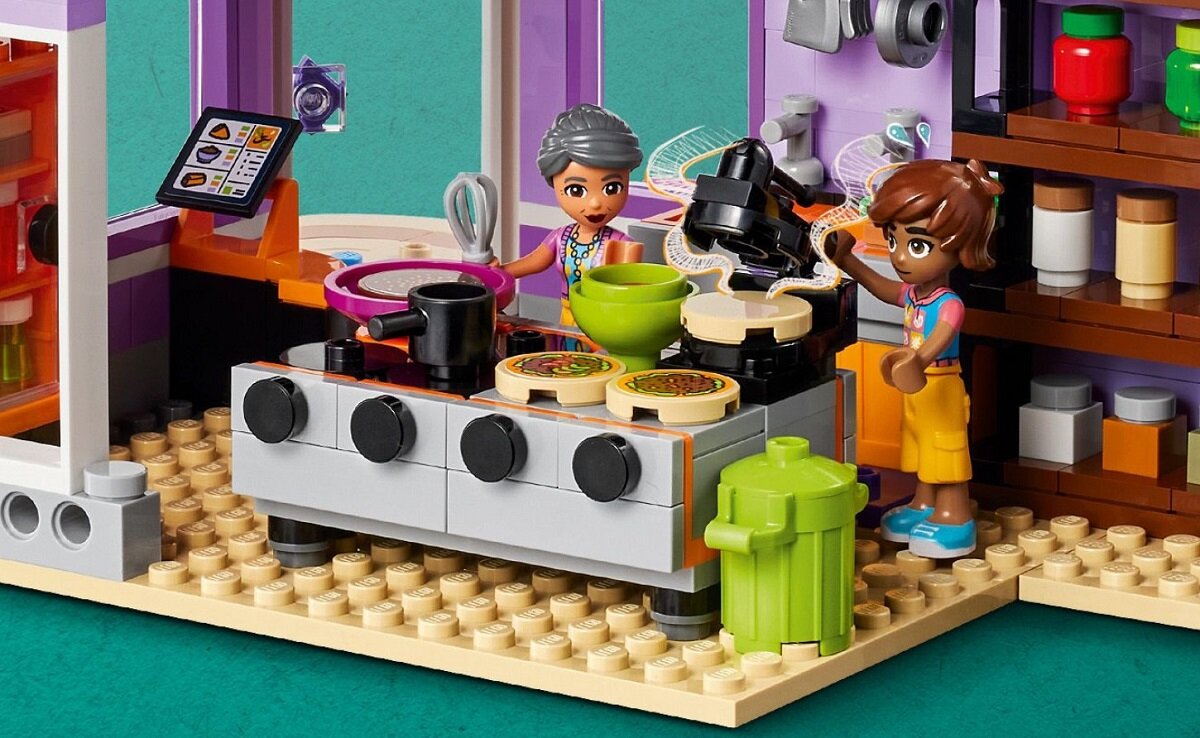 LEGO Friends Jadłodajnia w Heartlake 41747 dziecko kreatywność zabawa nauka rozwój klocki figurki minifigurki jakość tradycja konstrukcja nauka wyobraźnia role jakość bezpieczeństwo wyobraźnia budowanie pasja hobby funkcje instrukcja aplikacja LEGO Builder