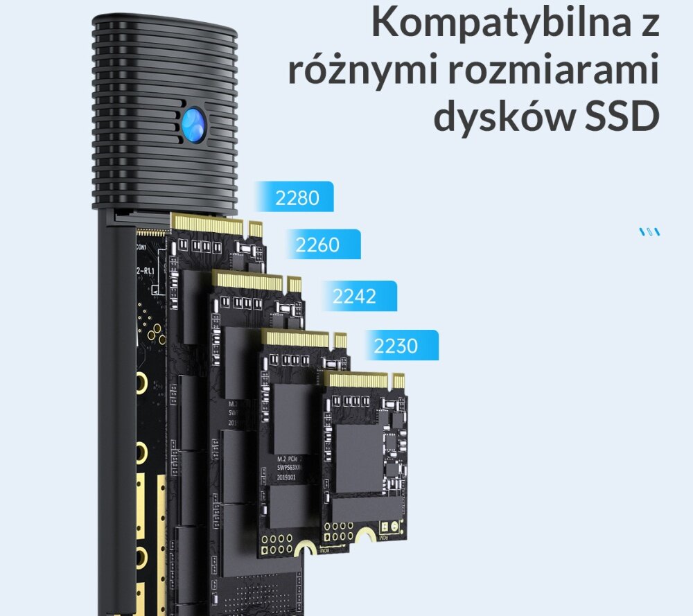 Obudowa dysku ORICO PWDM2-G2 pojemność przechowywanie filmy dyski szerokość obsługa przesył dane dyski interfejs szybkość zestaw ciepło odprowadzanie stabilizacja konstrukcja aluminium PVC TRIM UASP