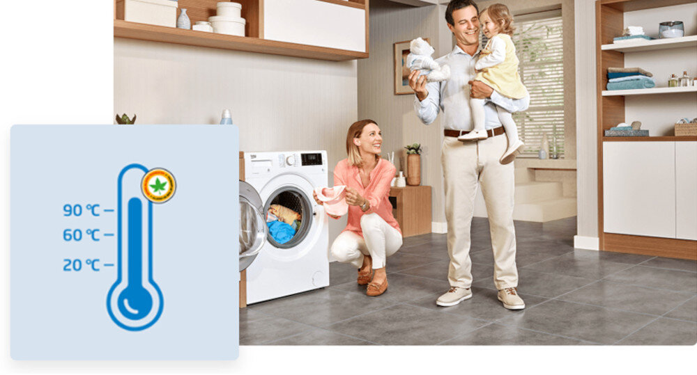 Pralko-suszarka BEKO B5DFT584427MPB higieniczne szybkie suche pranie suszenie dzieci bakterie