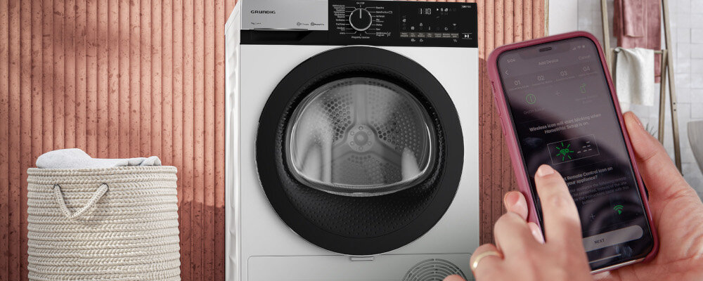 Suszarka GRUNDIG GT76824WBPB aplikacja homewiz