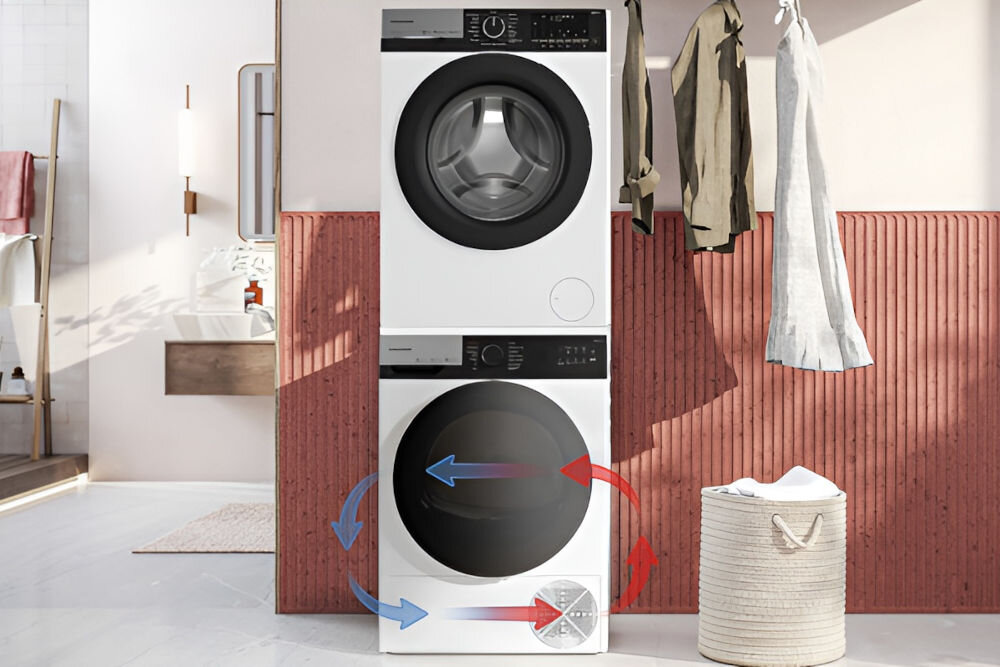 Suszarka GRUNDIG GT76924WBPB lacznik mniej miejsca