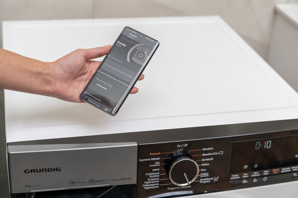 Suszarka GRUNDIG GT76924WBPB aplikacja homewiz