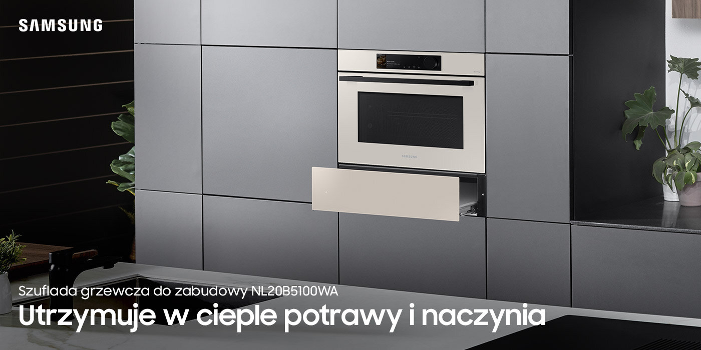 wykończona w satynowym beżu szuflada podgrzewająca NL20B5100WA wykończona w satynowym beżu szuflada podgrzewająca NL20B5100WA