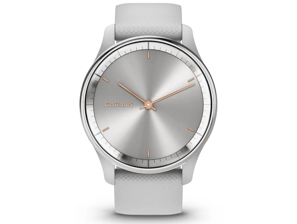 GARMIN Vivomove Trend ekran bateria czujniki zdrowie sport pasek ładowanie pojemność rozdzielczość łączność sterowanie krew puls rozmowy smartfon aplikacja