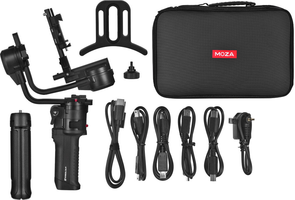 Gimbal ręczny MOZA AirCross 3 Standard + Walizka opakowanie zawartość zestaw
