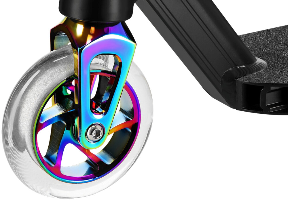 Hulajnoga wyczynowa NILS EXTREME HS024 Pro koła PU łożyska ABEC-9 średnica 110 mm aluminiowy rdzeń amortyzują drgania odporne na uszkodzenia