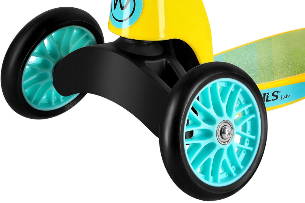 Hulajnoga dla dzieci NILS FUN HLB202 Limonkowy koła 3 z materiału PP łożyska ABEC-5