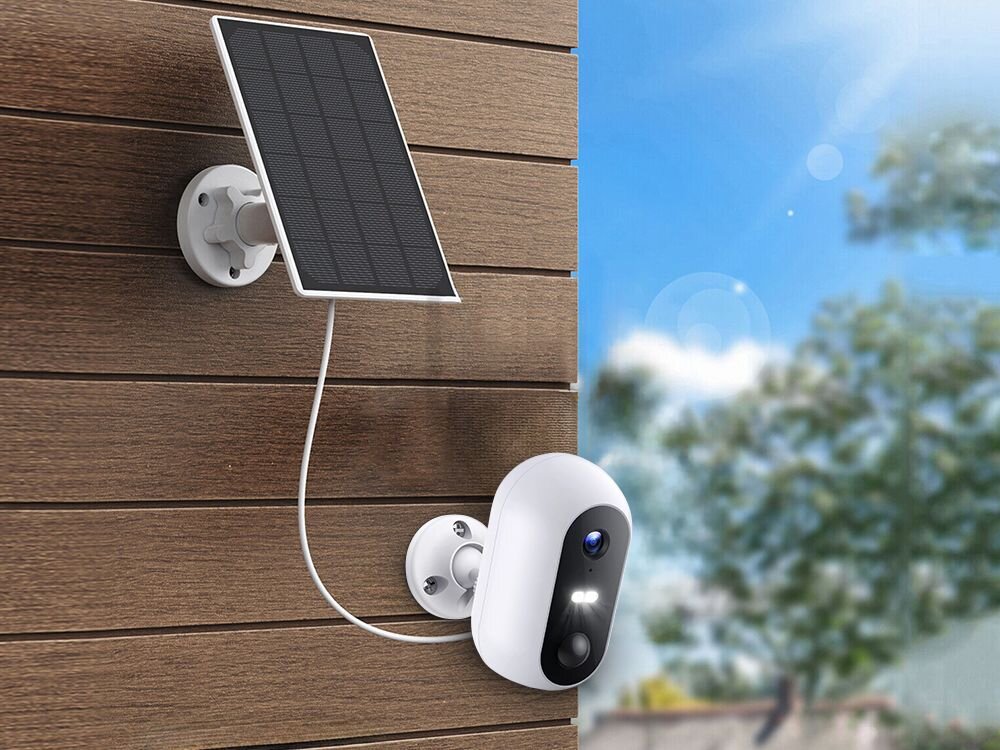 Kamera EXTRALINK Smart Life SolarEye EX.32985 Tuya Zewnętrzna, Wi-Fi - kamera na elewacji budynku, sterowanie, nagrania, aplikacja