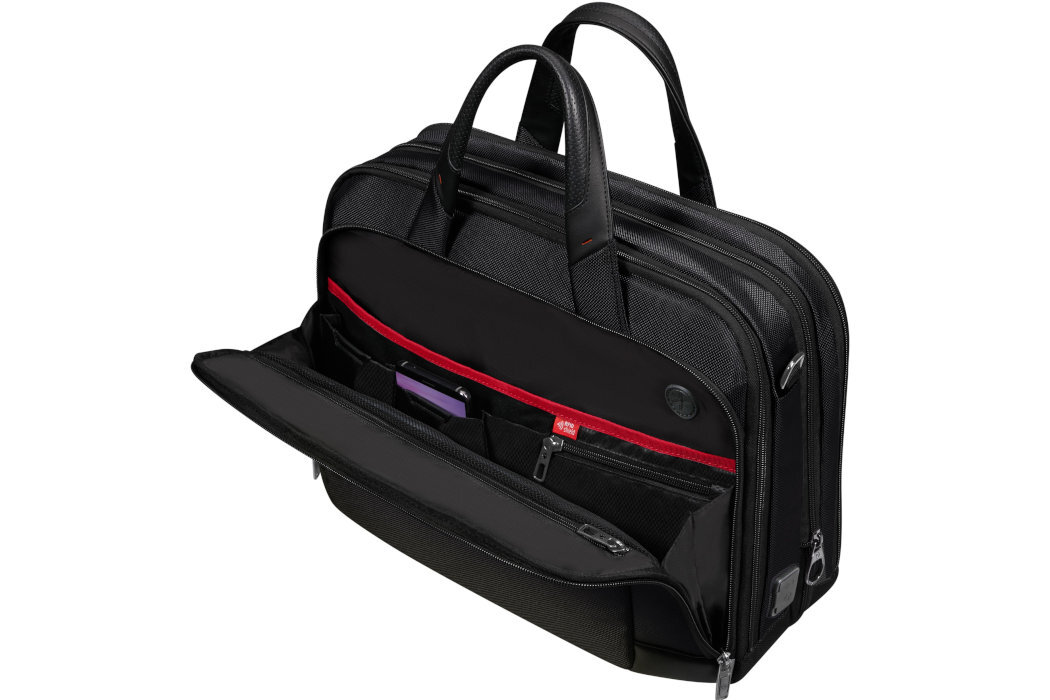 torba na laptopa SAMSONITE PRO DLX 6 kieszenie laptop kompartment USB wodoodporny wytrzymały trwały