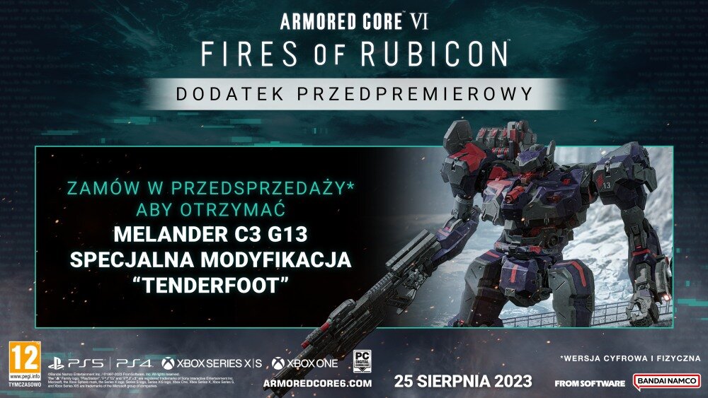 Armored Core VI Fires Of Rubicon gra walka zgliszcza przemieszczanie się przeciwnicy akcja możliwości fabuła gwiazdy korporacje walka