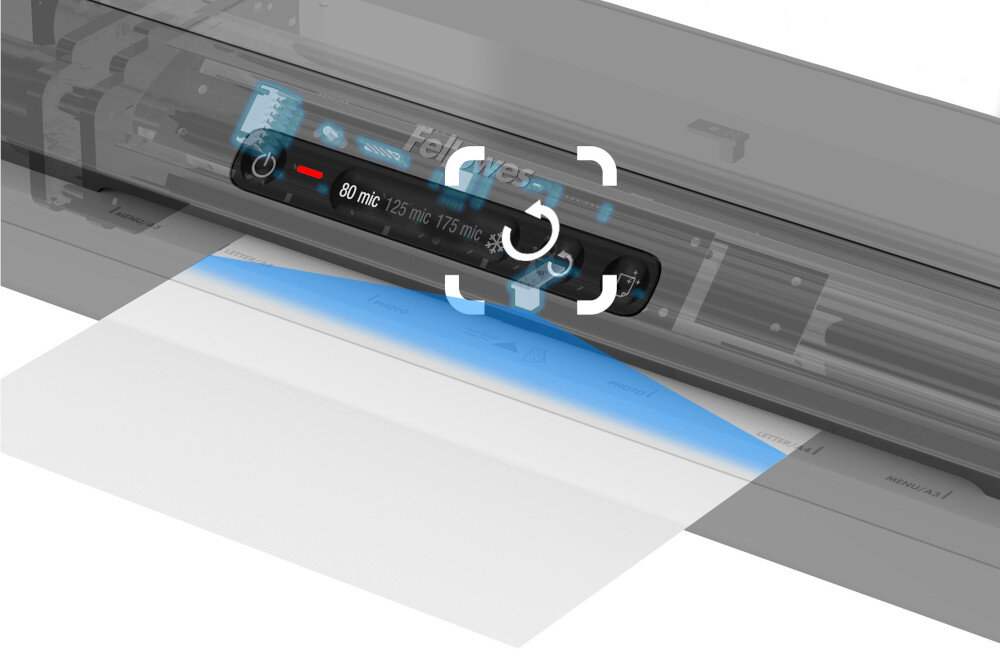 Laminator FELLOWES Amaris A3 funkcje cofanie wyłączanie temperatura ustawienia