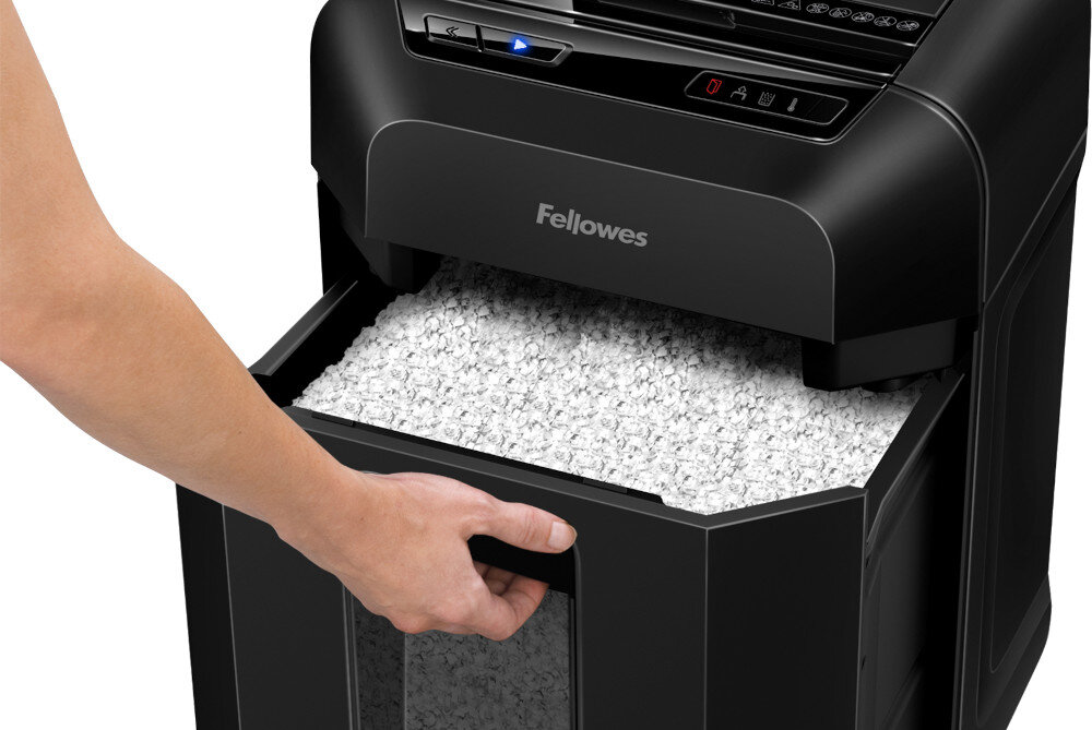 Niszczarka FELLOWES Automax 90M głośność wyłączanie kosz pojemność