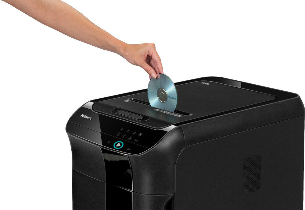 Niszczarka FELLOWES Automax 600M bezpieczeństwo karty zszywki niszczenie noże