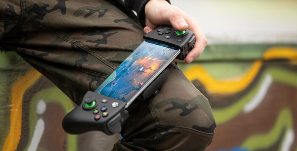 Kontroler POWERA Moga XP7-X Plus konsola pc komputer smartfon android sterowanie kompatybilność przyciski gałki analogi łączność bateria zasilanie spusty panel obudowa waga zasięg