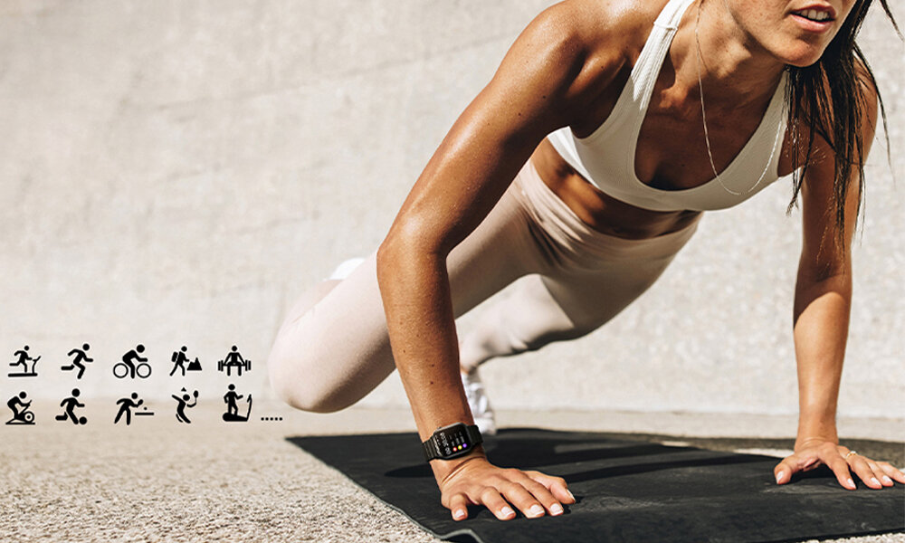 Smartwatch IMILAB W02 ekran bateria czujniki zdrowie sport pasek ładowanie pojemność rozdzielczość łączność sterowanie krew puls rozmowy smartfon aplikacja