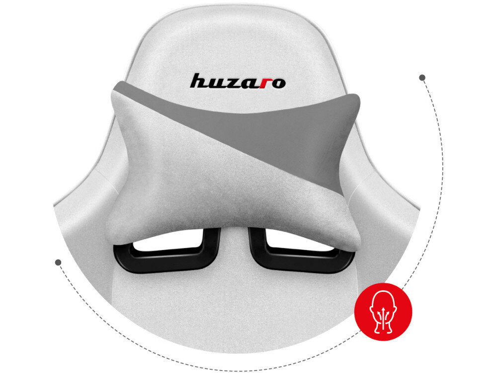 Fotel HUZARO Force 6.2 Biały Mesh poduszki rekomendacja wzrost podparcie