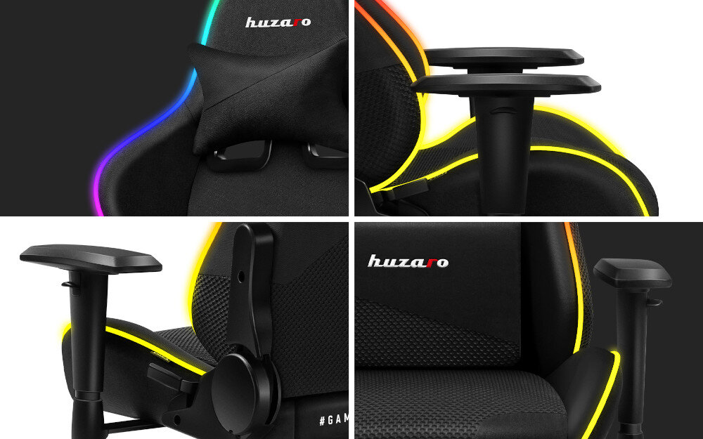 Fotel HUZARO Force 6.2 RGB Mesh cechy zalety przeznaczenie styl wygląd