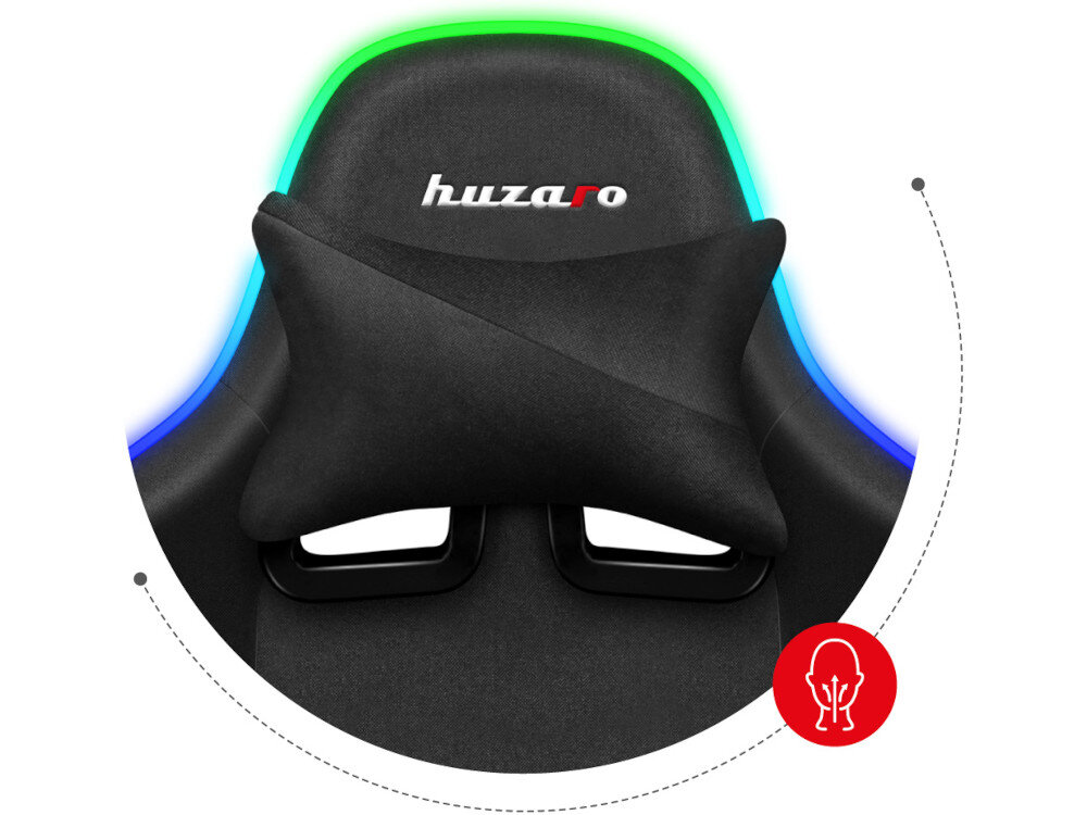 Fotel HUZARO Force 6.2 RGB Mesh poduszki podparcie lędźwie kark