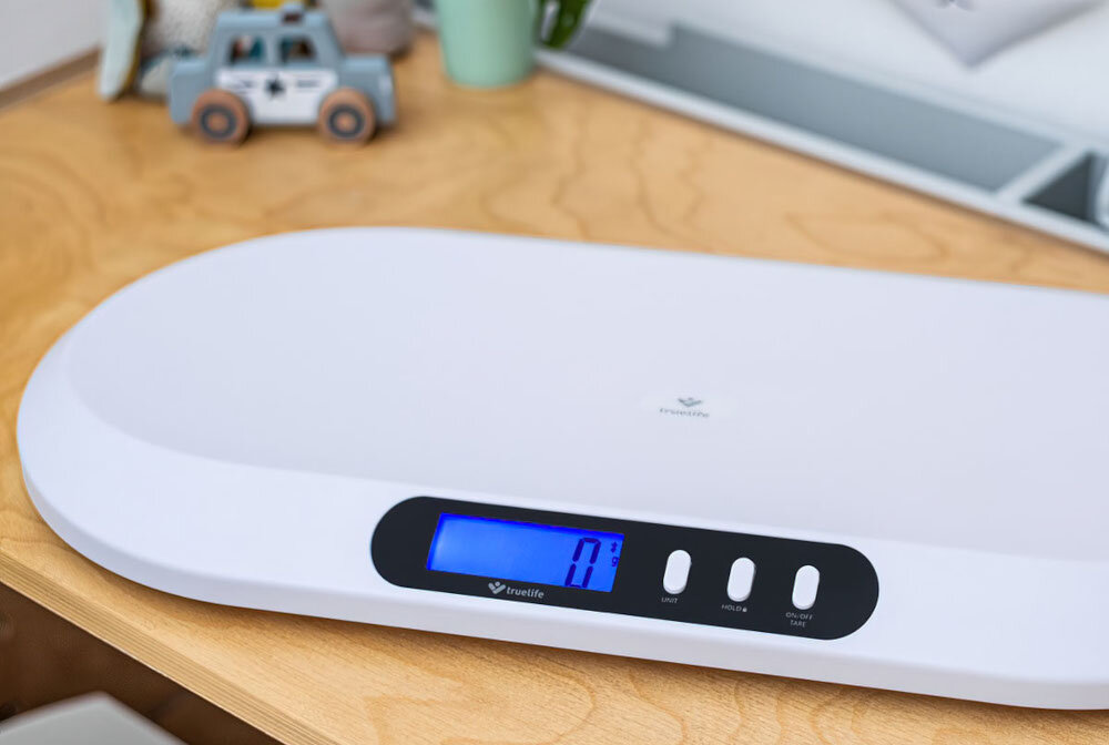 Waga dla niemowląt TRUELIFE BabyScale B5 BT Precyzja każdego pomiaru odchylenie dokładność kontrola do 20 kg zdrowy rozwój