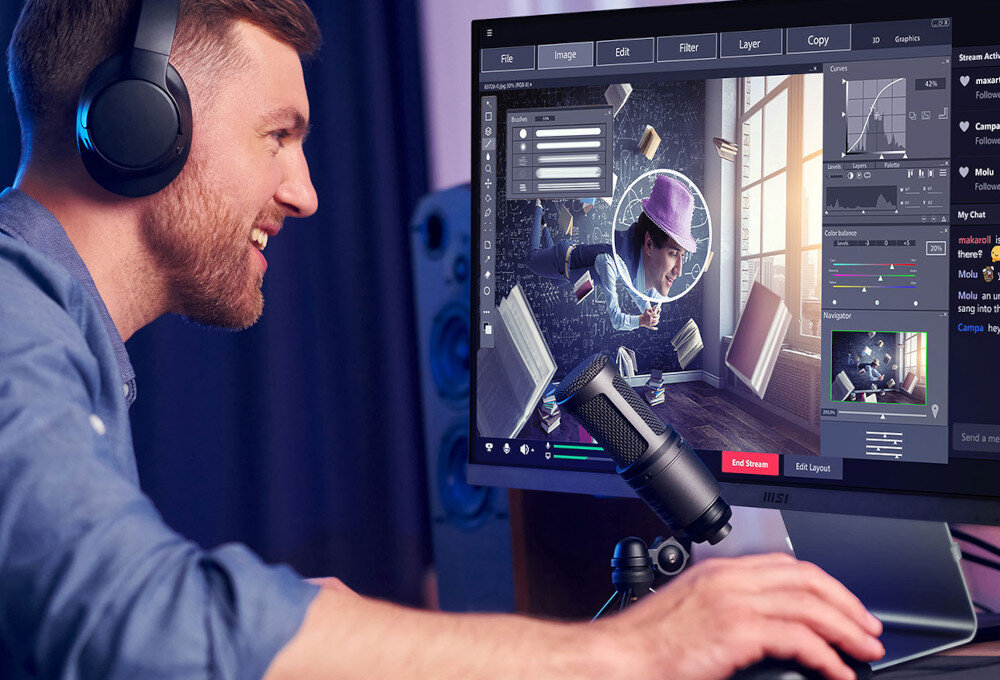 Monitor MSI Modern MD271UL paleta pokrycie barwy