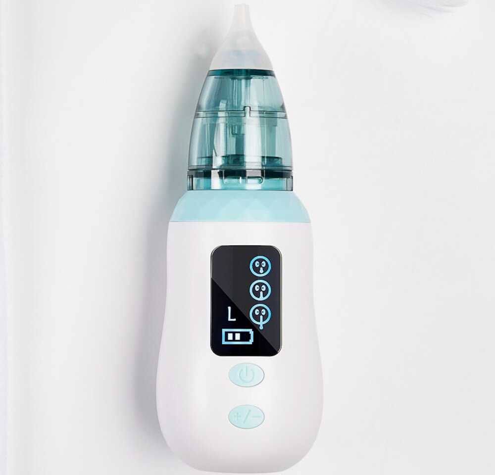 ASPIRATOR DO NOSA MERIDEN ASPIRO BABY trzy poziomy ssania końcówki gęstość wydzieliny oczyszczanie nosa i uszu