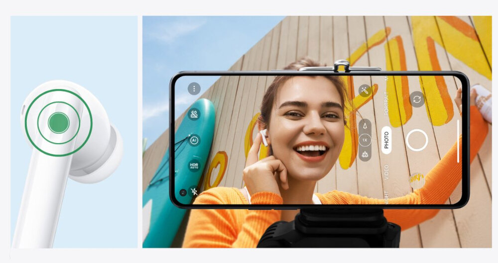 Słuchawki dokanałowe OPPO Enco Buds 2 Biały zywtoność jakość dźwięk redukcja szumów waga kompaktowa niskie opóźnienia transmisja sterowanie dotykowe zestaw firma