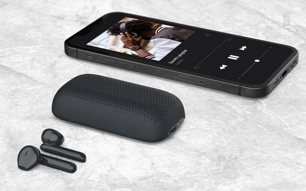 Słuchawki douszne LEXON Speakerbuds LA127N design komfort lekkość dźwięk jakość wrażenia słuchowe ergonomia lekkość sport aktywność podróże czas pracy działanie akumulator