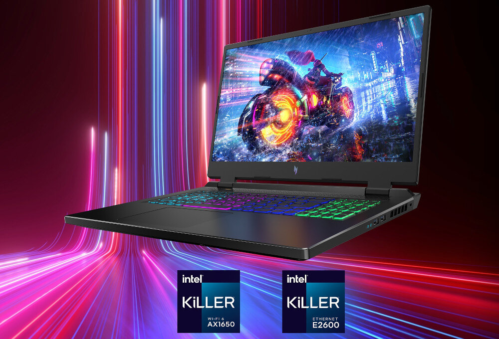 Laptop ACER Nitro AN17-51-56G6 internet łączność Wi-Fi przepustowość