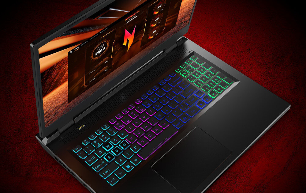 Laptop ACER Nitro AN17-51-56G6 podświetlenie klawiatura kolory strefy