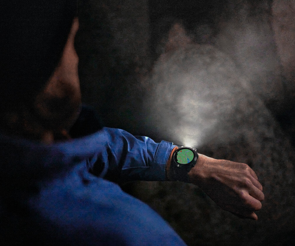 Smartwatch GARMIN Fenix 7S Pro Solar ekran bateria czujniki zdrowie sport pasek ładowanie pojemność rozdzielczość łączność sterowanie krew puls rozmowy smartfon aplikacja