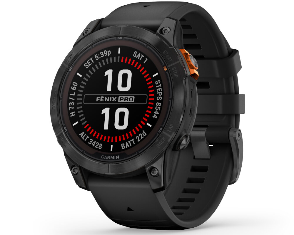 Smartwatch GARMIN Fenix 7 Pro ekran bateria czujniki zdrowie sport pasek ładowanie pojemność rozdzielczość łączność sterowanie krew puls rozmowy smartfon aplikacja