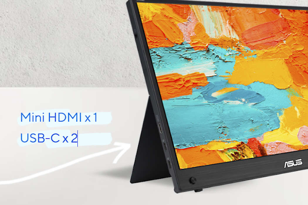Monitor ASUS ZenScreen MB16AHG 15.6 cali 1366x768px IPS przenośny mobilny uniwersalny windows okablowanie wyposażenie lekoość szegóły