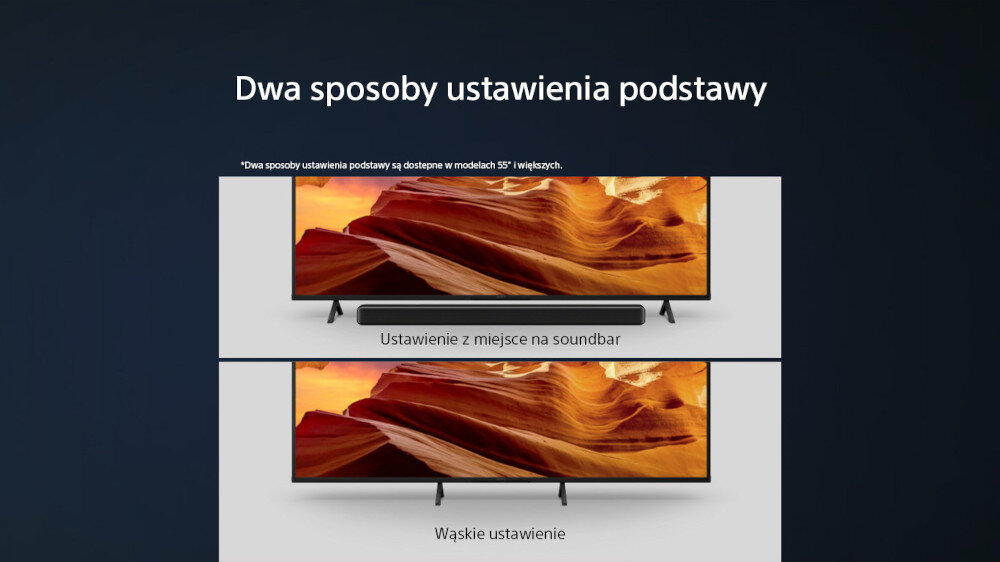 Telewizor SONY X75W - podstawa