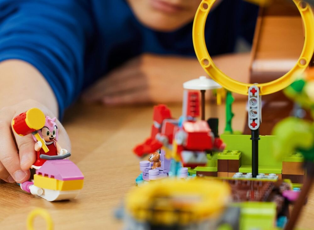 LEGO Sonic the Hedgehog Sonic — wyzwanie z pętlą w Green Hill 76994    klocki elementy zabawa łączenie figurki akcesoria figurka zestaw 